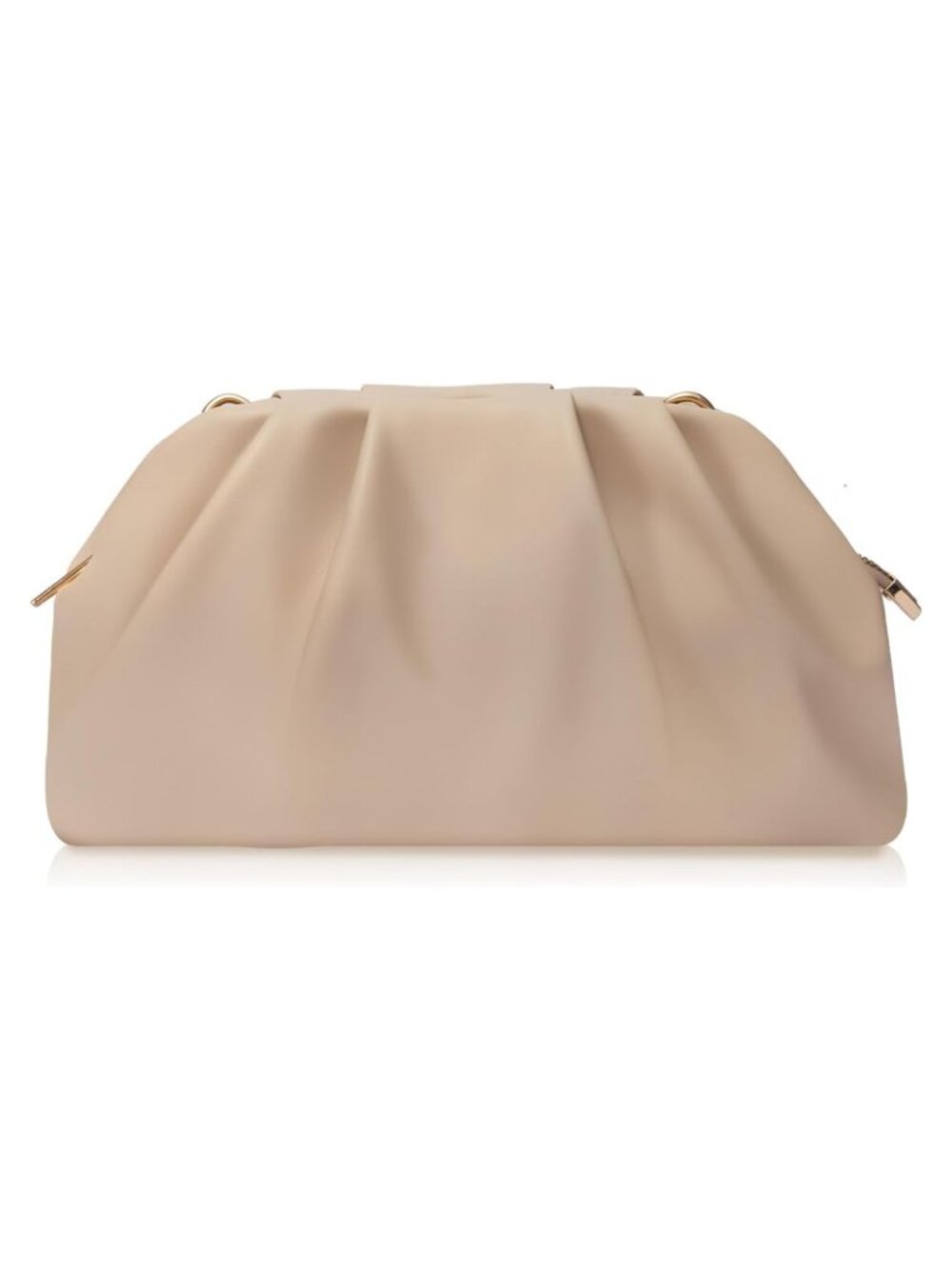 Soft Pleated PU Leather Evening Clutch Bag for Women